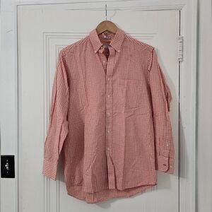 Izod Cotton Polyester Blend Long Sleeve Button Up Shirt Regular Fit Size M